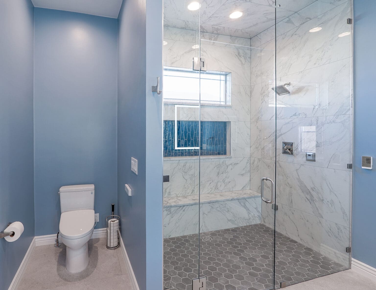 Modern bathroom remodeling by Denver home renovation contractors