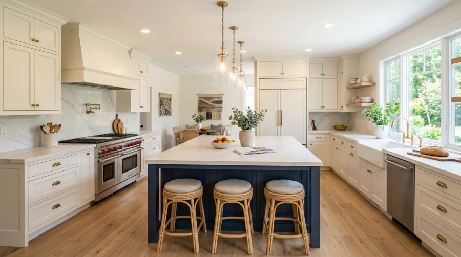 Complete Denver kitchen remodel with a cohesive backsplash, durable materials, and a well-planned layout designed for lasting function and timeless appeal