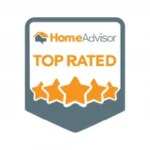 HomeAdvisor Top Rated badge with 5 stars.