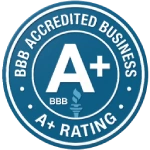 BBB accredited business A+ rating badge
